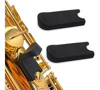 2Pcs Saxophone Rubber Thumb Rest, Black Silicone Saxophone Thumb Finger Rest Cushion Pads, Finger Protector for Alto Tenor Soprano Sax Key Pad Accessories