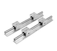 2Pcs SBR 12-300mm Linear Slide Rail Shaft + 4Pcs SBR12UU Motion Slide Rail Guide Bearing Block Kit for Mills, Lathes, DIY CNC Routers