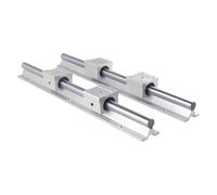 2Pcs SBR12/16/20 20mm Linear Guide Rail 300-1500mm Fully Supported With SBR16UU Bearing Block(2 Rails 4 SBR12UU,1500mm)