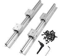 2pcs SBR20 Linear Rail 1500mm with 4 SBR20UU Bearing Blocks for CNC Kits Precision Linear Slide Rails & Bearings for Automated Machines Smooth Motion