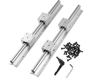 2pcs SBR20 Linear Rail 1500mm with 4 SBR20UU Bearing BlocksCNC Linear Slide Rail Kit for Automated Machinery Precision Motion Smooth Operation HeavyDuty Rails