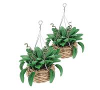 2Pcs Scale Hanging Greenery Fairy Garden Decoration Micro Landscape Ornament for Dolls House Interiors
