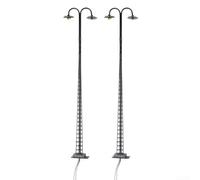 2pcs Scale Model Lighting Accessories Designed for Railway Layouts Dioramas and Miniature Building Scenes Using 3V LED Technology (black)