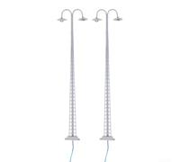 2pcs Scale Model Lighting Accessories Designed for Railway Layouts Dioramas and Miniature Building Scenes Using 3V LED Technology (gray)