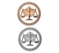 2pcs Scale of Justice Alloy Lapel Pin for Law Students