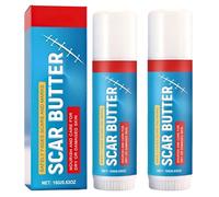 2PCS Scar Stick, Scar Butter with Vitamin E, Cocoa Butter & Coconut Oil, Cocoa Butter Sc ar Stick for Face & Body, Old & New Sc ars Tre/atment for Stretch Marks Removal, Burns, Acne, Sur/gical Scars