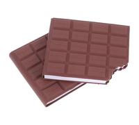 2Pcs Scented Chocolate Shaped Adhesive Memo Pads Strong Adhesive Notes for Office and Student Use Creative Pocket Notebooks