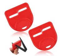 2pcs Scissor Sharpener Tool, Handheld Small Sharpening Scissors Tool Fabric Hair Scissors Sharpener Scissors Sharpening Accessories for Repair Quickly Sharpen Dull Blades(Red)