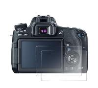 2Pcs Screen Protector Compatible with Canon EOS Rebel T6s EOS 760D EOS 8000D Camera, 0.26mm Crystal Clear Tempered Glass Film, Ideal for Travel Photography Daily Use, Anti-Scratch Anti-Fingerprint