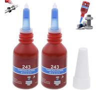 2PCS Screw Glue,Thread Sealant,Thread Lock Glue Screw,Blue Anaerobic Adhesive,High Strength Lock Tight Thread Lock,Scre/w Thread Locker Glu/e Sealants,Scre/w Strong Oil Tolerant Thread Locker