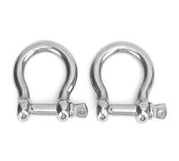 2pcs Screw Pin Shackle, 304 Stainless Steel D Ring Shackles, Heavy Duty D Ring Shackle Marine Grade, Boat Kit, for Traction Steel Wire Chains Wirerope (M14)
