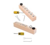 2pcs Screwdriver Board Set, Educational Screw Tightening Screw, Activity Set, Skills Learning Toy for Focus Development