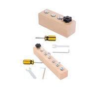 2pcs Screwdriver Board Set, Educational Screw Tightening Screw, Activity Set, Skills Learning Toy for Focus Development