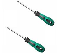 2Pcs Screwdriver Set, S2 Alloy Steel Magnetic Screwdrivers 1 Phillips and 1 Flat Screw Driver Set for Fastening and Loosening Seized (Size C)