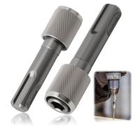 2PCS SDS Drill Bit Adapters, 6.35mm 1/4 Inch Hex Socket Drill Holder Converter SDS Socket Adaptor Set Round Shank to Hexagonal Shank Quick Change Conversion Tool for Power Drills Hammer Drills