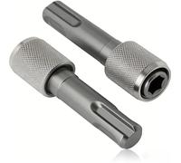 2PCS SDS Drill Bit Adapters - Hex Socket Holder Converter Set 6.35mm 1/4 Inch Quick Change Shank Adaptor for Hammer and Rotary Drills, Drill Attachments Tool Kit