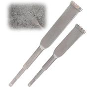2PCS SDS Plus Brick Removal/Masonry Chisel, 20+25cm Comb SDS Chisel Bits for Tile Concrete Corner Stone, Carbide-Tipped Heat-Treated Flat Blade for Brick Removal, Cavity Inspection and Mortar Work
