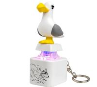 2PCS Seagull Mine Sound Button Keychain with LED, Stress Relief Fidget Toy