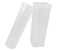 2pcs Sealed Food Storage Containers Round Square Cookie Jars for Crackers Chips and Biscuits Odorless Material with Transparent Body for Easy Visibility Freshness Maintenance