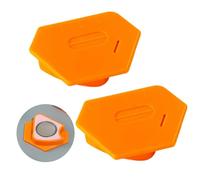 2Pcs Seam Guide for Sewing Machine with Scale,Sewing Rulers and Guides,Multifunctional Polygonal Hemmer Guide,Sewing Machine Seam Guide,Magnetic Seam Sewing Guide,Magnetic Seam Guide(Orange)