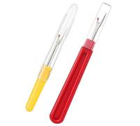 2pcs Seam Ripper for Sewing,2 in 1 Stitch Unpicker Tool,Portable Unpicker Sewing Tool,Sewing Accessories,for Quick Seams Pockets Sewing and Releasing Sewing Thread (Red,Yellow)