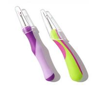 2PCS Seam Rippers for Sewing, Portable Seam Ripper Tool, Convenient Embroidery Removal Tool with Ergonomic Handle, Needlework Supplies for Tailoring, Quilting, DIY Craft Projects(Green, Purple)