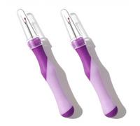 2PCS Seam Rippers for Sewing, Portable Seam Ripper Tool, Convenient Embroidery Removal Tool with Ergonomic Handle, Needlework Supplies for Tailoring, Quilting, DIY Craft Projects(Purple)