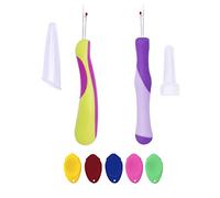 2PCS Seam Rippers Handy Stitch Unpicker Sharp Sewing Seam Thread Remover with Ergonomic Handles for Sewing Crafting Removing Threads with 5Pcs Needle Threader