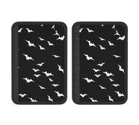 2PCS Seat Belt Covers Soft Comfortable Shoulder Strap Pads, Black And White Bats Halloween Universal Car Accessories Seat Belt Pad for Car Truck