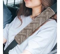 2PCS Seat Belt Pads, Auto Seat Belt Cover, Soft Seatbelt Shoulder Pad, Seatbelt Covers for Adults and Children, Universal Comfort Harness Pads for Car, Truck, SUV, Airplane (Khaki)