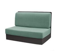 2PCS Seat Covers Set for RV Camper and Trailer, Stretch Sofa Covers with Elastic Bands, Removable and Washable Cushion Protection for Seating (Green)