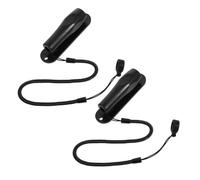 2pcs Security Pen Holder with Adhesive Back Base Reception Counter Pens Desktop Pencil Stand Lanyard Cord with Belt Clip for Home Office Anti-lost Supplies