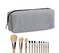 2PCS Seersucker Striped Pencil Bag, 21x8x7.5cm Pencil Case For Girls