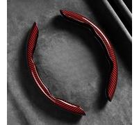 2Pcs Segmented Steering Wheel Cover for Volvo V40 Cross Country 2013-2016, Auto Grip Protector Car Driving Guard Vehicle Handle Sleeve Automobile Shield Cap Wrap,Red