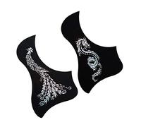 2Pcs Self-Adhesive 41-Inch Folk Guitar Shield Dragon and Motif Anti-Scratching Plate for Acoustic Guitar Decoration