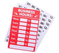 2pcs Self Adhesive Store Opening Hours Sign Pvc for Bar Cafe Shop