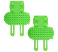 2pcs Self Cleaning Cat Brush, 2-in-1 Tickling Wall Comb Pet Groomer Brush Pet Tickling Adjustable Silicone Cat Grooming Shedding Brush Cat Corner Scartcher for Short/Long Hair Cats Dogs (Green)