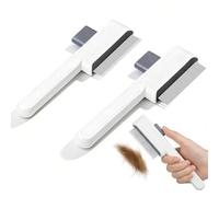 2Pcs Self Cleaning Flea Comb for Cats & Dogs Grooming Comb (White)