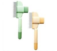 2Pcs Self-Cleaning Flea Comb Set for Cats & Dogs, with Release Button & Stainless Steel Round Teeth, for Removing Fleas, Matted & Loose Fur