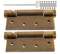2pcs Self Closing Door Hinges with Adjustable Auto Close Power | Aluminium Alloy Build, Residential Use for Master Closet, Push Door Latch Included, Stable Easy Operation