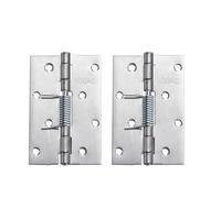 2pcs Self Closing Spring Door Hinge Stainless Steel for Cabinets Closer Automatic Rebound Furniture Hardware Suitable for Wooden Doors(3inch)