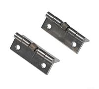 2pcs Self Closing Spring Hinges 304 Stainless Steel Heavy Duty Door Hinge for Cabinet Cupboard Box Furniture Silver 4 Inch(2 Inch)