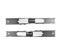 2Pcs Self-Locking Folding Hinges 90 Degree Spring Loaded Door Hinge for Frameless Cabinet, No Drill Furniture Hinge with Adjustment Screws, Silver