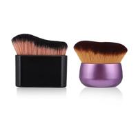 2pcs Self Tanning Brush, Self Tanner Brush Foundation Body Makeup Brushes Tan Brushes for Face (Black-Purple)