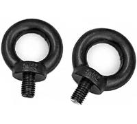 2PCS,Self Tapping Screws, Black 304 Stainless Steel Extension Eyebolt O - Ring Bolt for Marine Use M4 M5 M6 M8 M10 M12(M10)