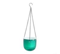 2pcs Self-Watering Hanging Planters Visible Water Level Green
