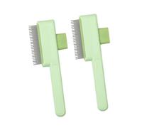 2pcs SelfCleaning Dog Grooming Brush Detangling Knots Loose Hair Remover Comb With NonSlip Handle Design For Pet Cats Ergonomic Pet Grooming Brush