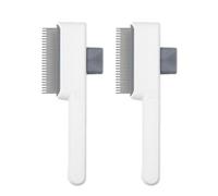 2PCS SelfCleaning Pet Brush for Knotted Hair Removal and Undercoat Grooming with Comfortable Grip Pet Massage Comb Dog Hair Brush Detangling Shedding