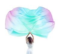 2Pcs Semicircle Praise Flags Praise Dance Worship Flags With Scalable Rod For Worship Dance Practice Performances Props