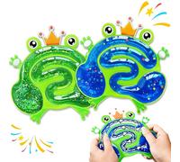 2PCS Sensory Glitter Leap Frog Fidget Toys for Kids, Toddlers & Classroom, ADHD & Autism Sensory Products, Birthday Gift for Boys 3-7